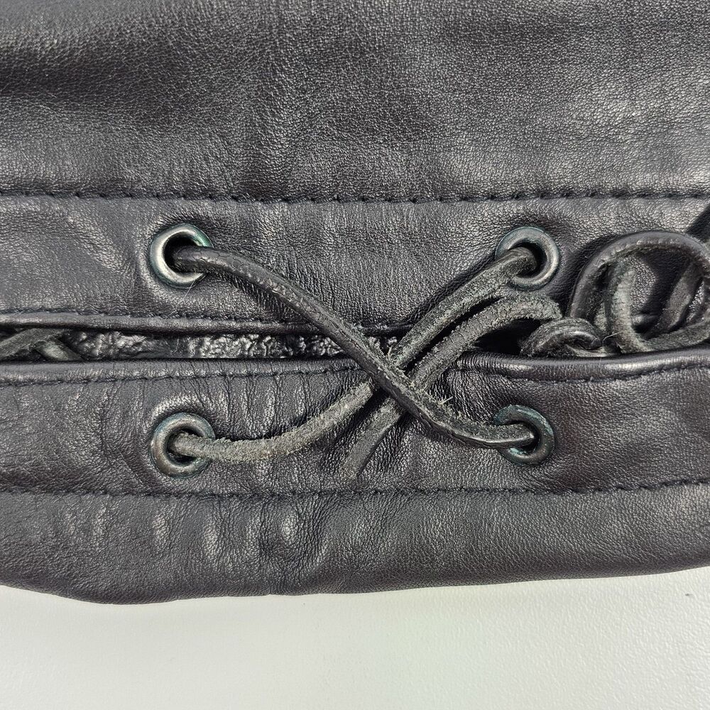Vanguard Leather of America Women Side Lace Up Motorcycle Biker Cowhide Pants 14 - Picture 8 of 8